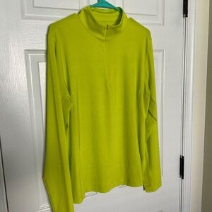 LADIES LONG SLEEVE HALF ZIP SLAZENGER GOLF SHIRT.  XL.  MESH IN SLEEVES.